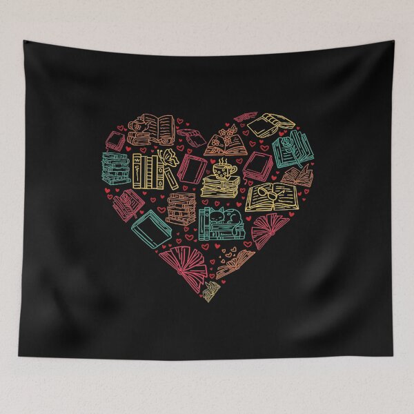 Item preview, Book Lover Heart Librarian Bookworm Gift graphic designed and sold by theodoros20.