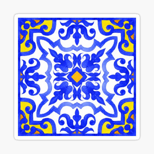 Vista previa del artículo con la obra «Azulejos portugueses. Magníficos patrones sin costuras azules y blancos.», diseñado y vendido por Olga Matskevich.