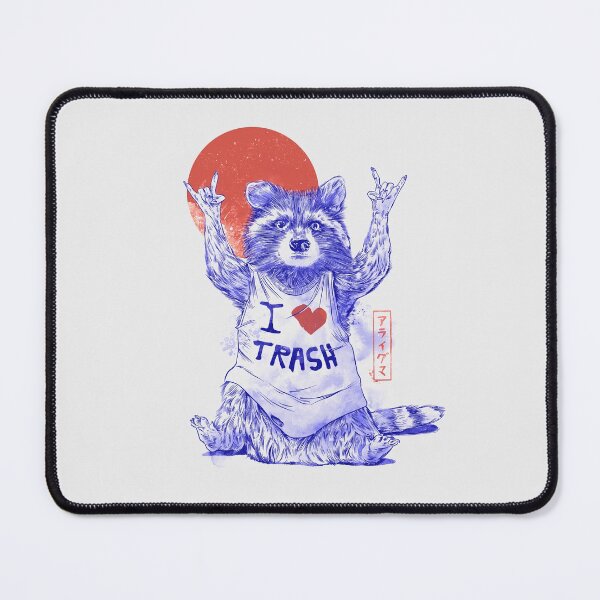 Item preview, I Love Trash - Cute Funny Metal Raccoon Gift designed and sold by EduEly.