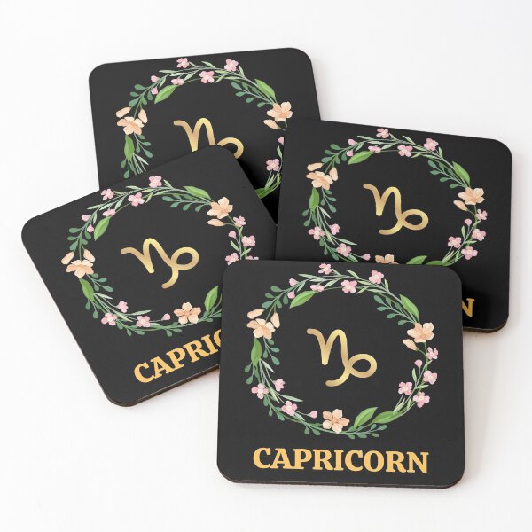 Item preview, Capricorn Zodiac Sign with Floral Border designed and sold by Hellofriendco.