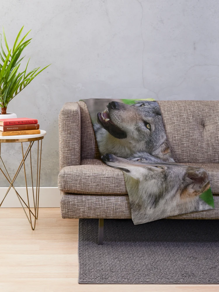 Thumbnail 2 of 6, Throw Blanket, Timber Wolves designed and sold by WolvesOnly.