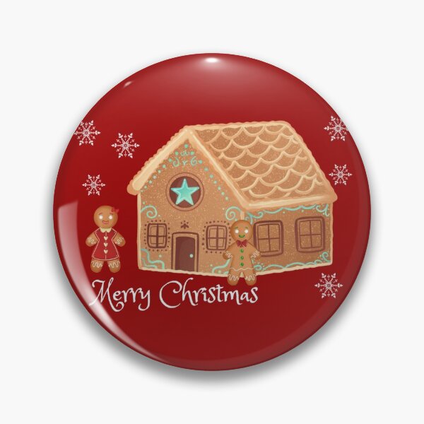 Item preview, Merry Christmas with gingerbread house, man snowflakes designed and sold by LukjanovArt.