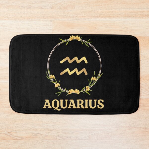 Item preview, Aquarius Zodiac Sign with Floral Border designed and sold by Hellofriendco.