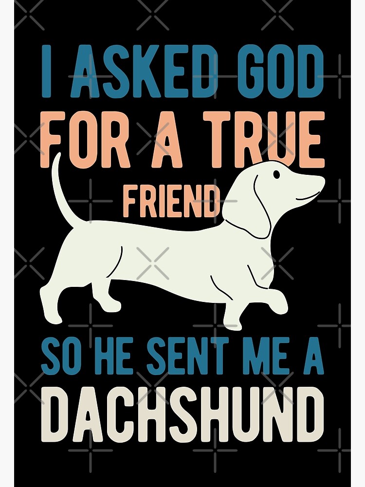 I Asked God For A True Friend Tee So He Sent Me A Dachshund