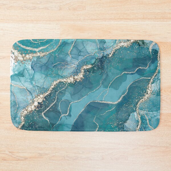 Item preview, Teal Faux Marble Landscape designed and sold by MysticMarble.