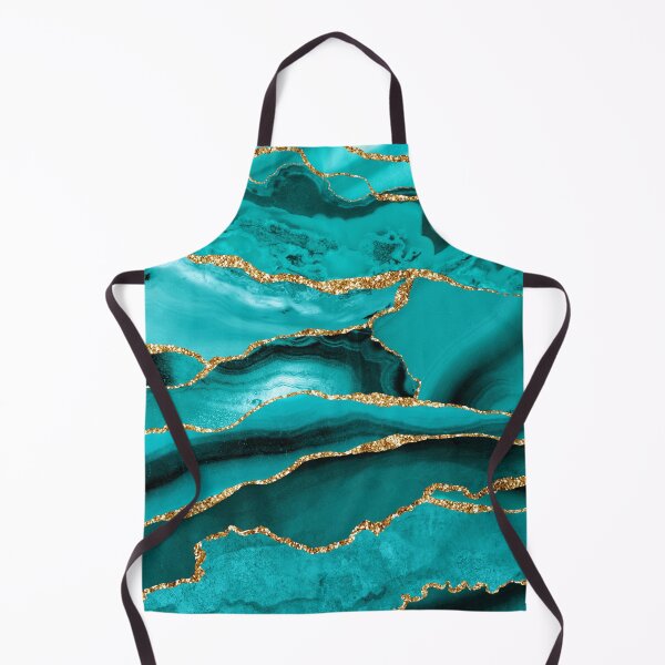 Item preview, Luxury Green Turquoise Gold Faux Marble Landscape designed and sold by MysticMarble.