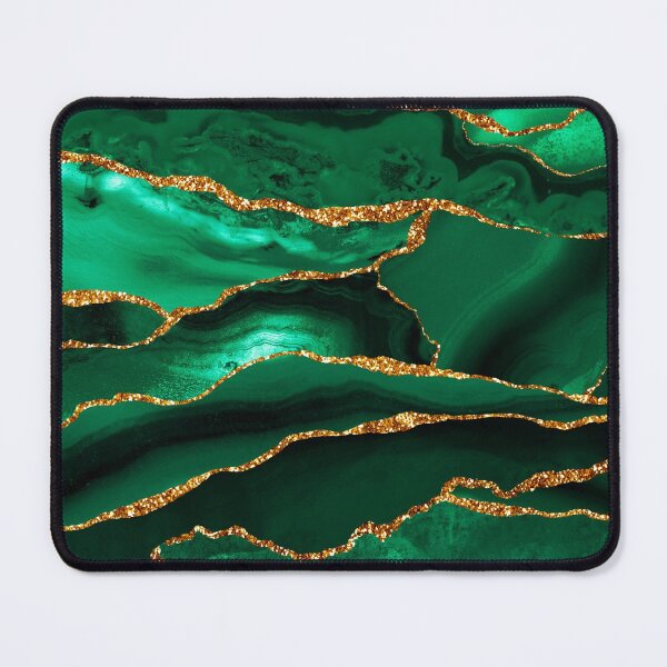 Item preview, Luxury Green Faux Gold Marble Landscape designed and sold by MysticMarble.