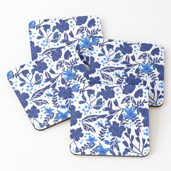 Item preview, Floral Pattern - Blue designed and sold by tessartsweden.