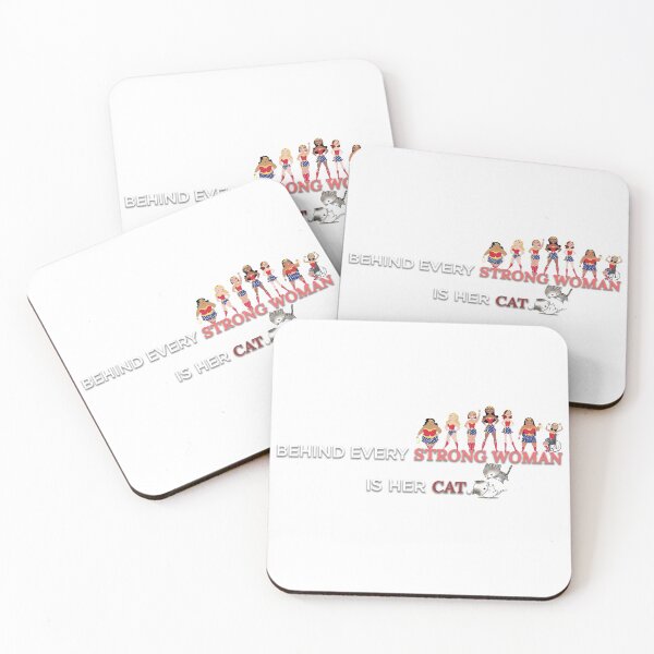 Item preview, Behind Every Strong Woman is her Cat designed and sold by Marwad Haveli.