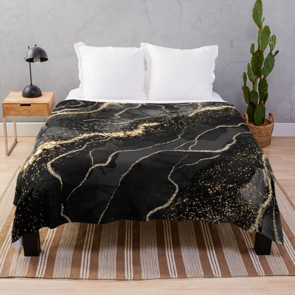 Item preview, Darkest Black Night Faux Marble Landscape designed and sold by MysticMarble.