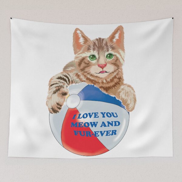 Item preview, I love you Meow and Fur-ever Cat designed and sold by pinkymaglalang.