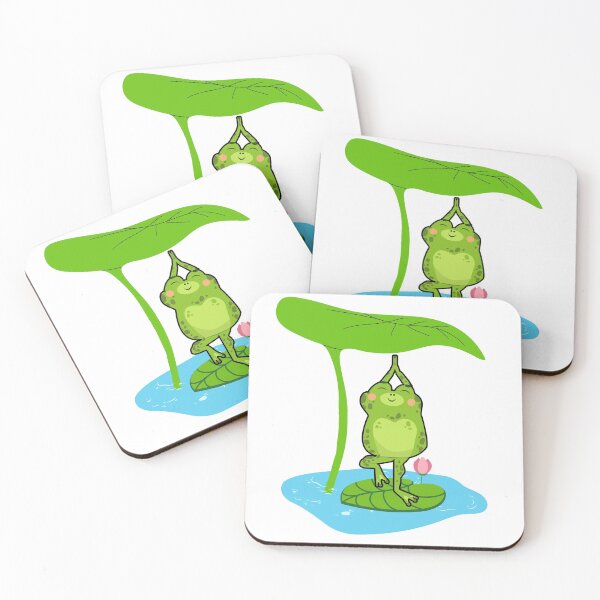 Item preview, Yoga Pose Frog And Leaf Meditation Chakra Cottagecore designed and sold by Ngan-Jasmine.
