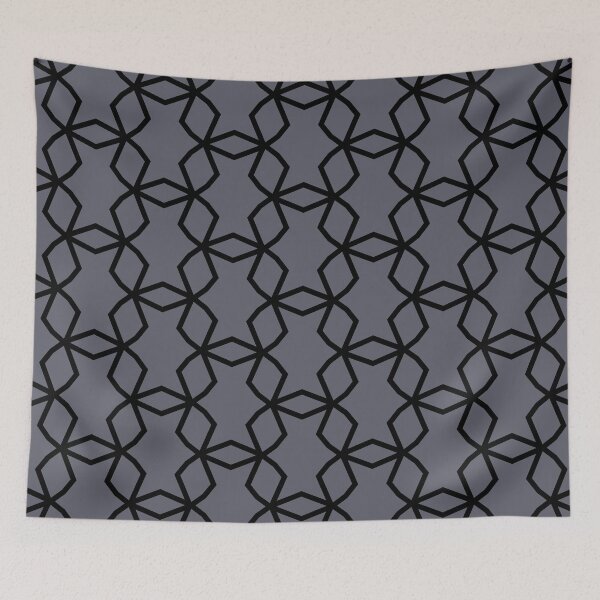 Item preview, Black and Gray Geometric Shape Mosaic Pattern Pairs Diamond Vogel 2022 Popular Color Blackwater 1320 designed and sold by ColorOfTheYears.