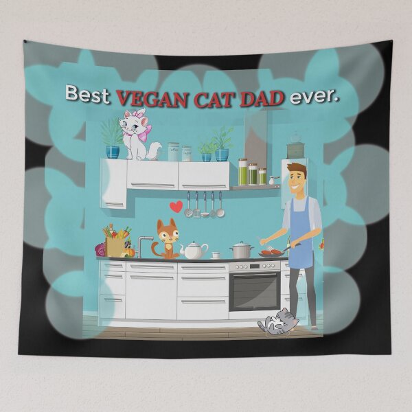 Item preview, Best Vegan Cat Dad Ever designed and sold by Marwad Haveli.