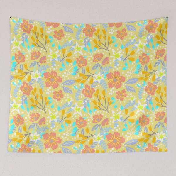 Item preview, Floral Pattern - Light Yellow designed and sold by tessartsweden.
