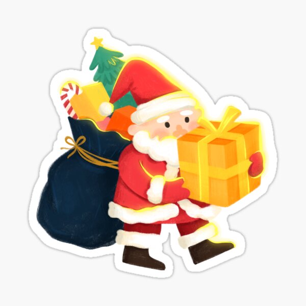 Santa Claus with Gifts | Best GRD Designs Sticker