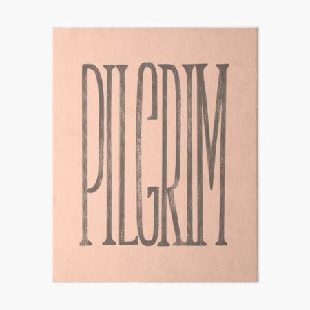Pilgrim - Taupe on Peach Art Board Print