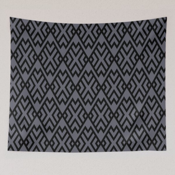 Item preview, Black and Gray Minimal Diamond Shape Tile Pattern - Diamond Vogel 2022 Popular Color Blackwater 1320 designed and sold by ColorOfTheYears.