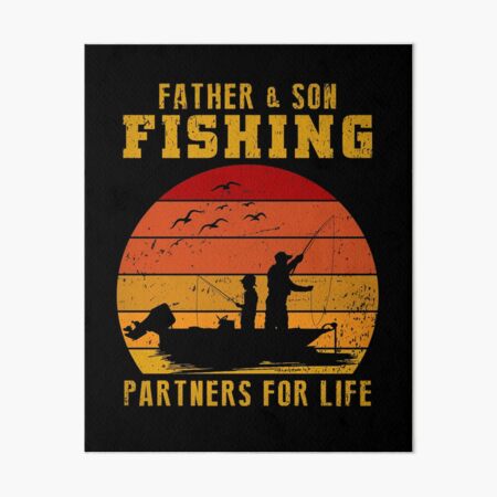 Dad son fishing matching starry night Art Board Print for Sale by MTBstore