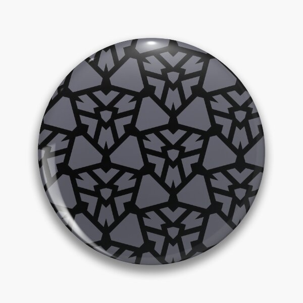 Item preview, Black and Gray Minimal Shield Shape Tile Pattern - Diamond Vogel 2022 Popular Color Blackwater 1320 designed and sold by ColorOfTheYears.