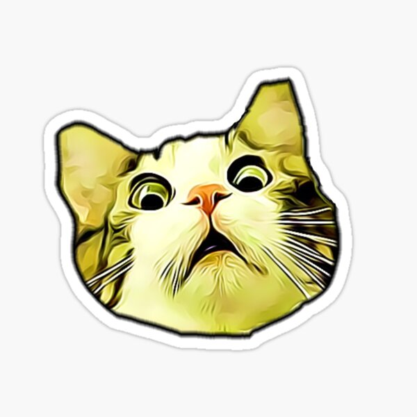 Funny Meme Cat Face Cartoon Style Stock Illustration 2219351087