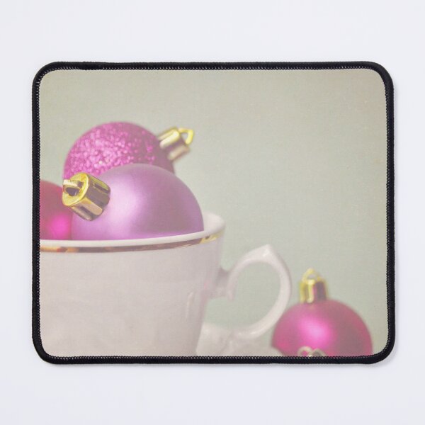 Item preview, Pink and gold Christmas baubles in china cup designed and sold by Lyn  Randle.