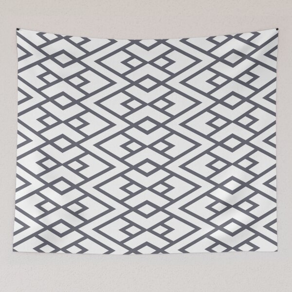 Item preview, Gray and White Diamond Shape Art Deco Pattern - Diamond Vogel 2022 Popular Color Blackwater 1320 designed and sold by ColorOfTheYears.