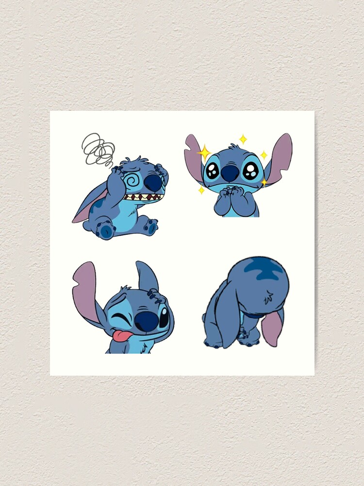 Stitch sticker set  Art Print for Sale by ashleyherkie