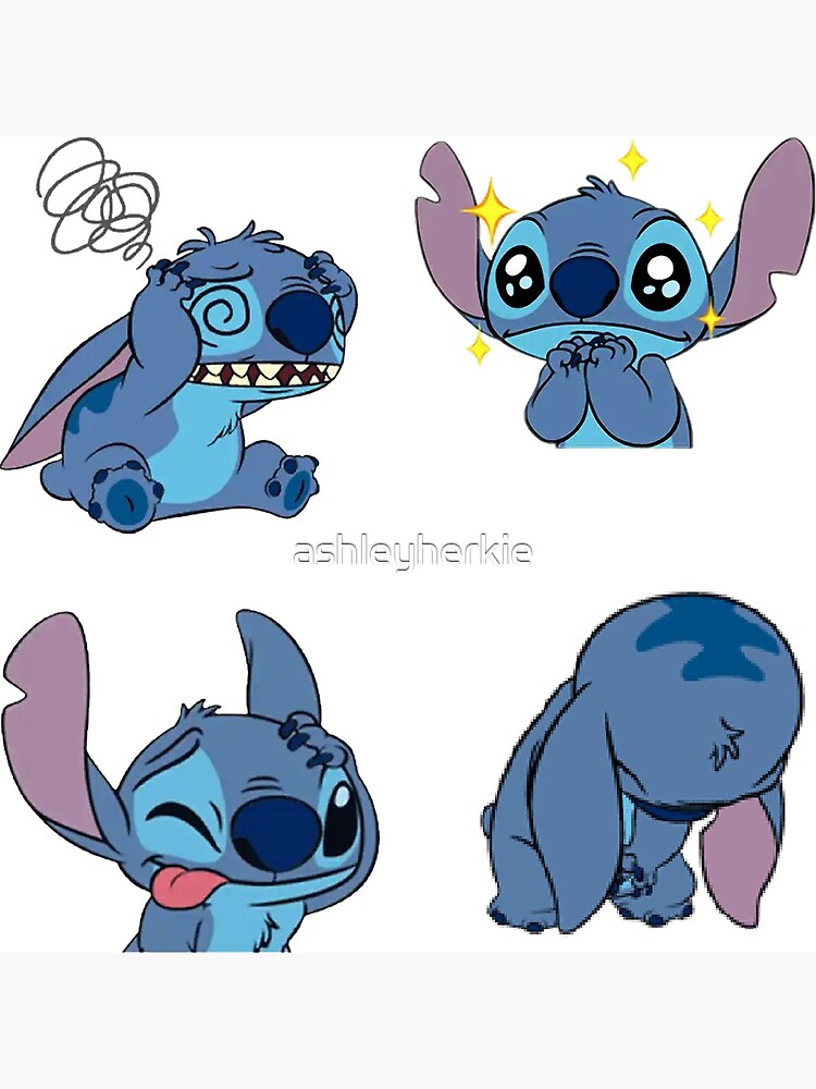 Stitch sticker set  Art Print for Sale by ashleyherkie