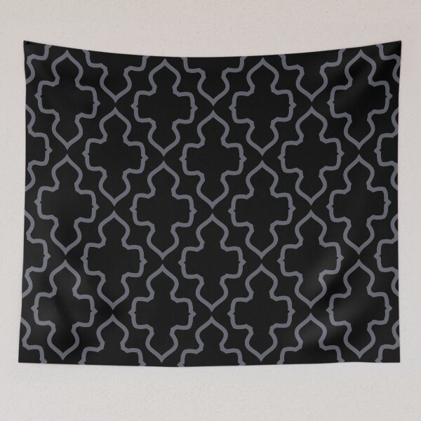 Item preview, Black and Dark Gray Ornamental Shape Pattern - Diamond Vogel 2022 Popular Color Blackwater 1320 designed and sold by ColorOfTheYears.