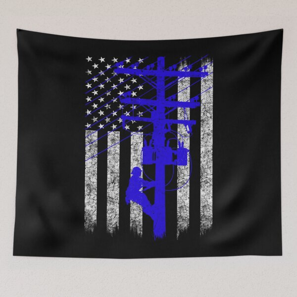 Item preview, Silhouette American Flag Lineman Pullover Hoodie designed and sold by HopkinsIngram.