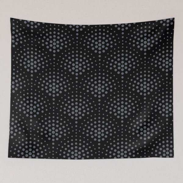 Item preview, Black and Dark Gray Polka Dot Scallop Pattern - Diamond Vogel 2022 Popular Color Blackwater 1320 designed and sold by ColorOfTheYears.