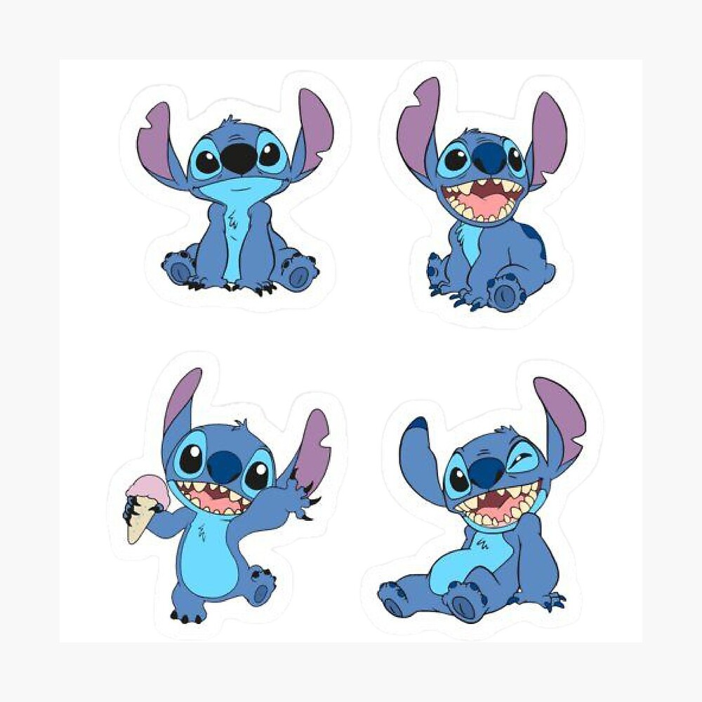 Stitch sticker set  Art Print for Sale by ashleyherkie