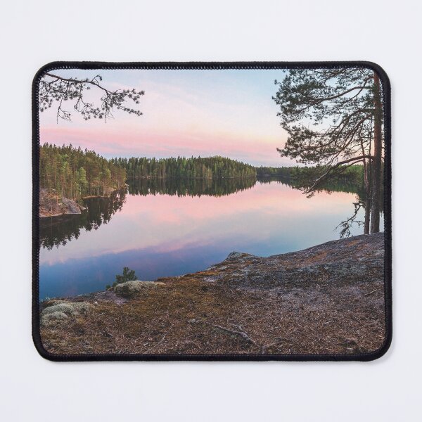 Item preview, Midsummer lake view at midnight panorama designed and sold by Jukka Heilimo.