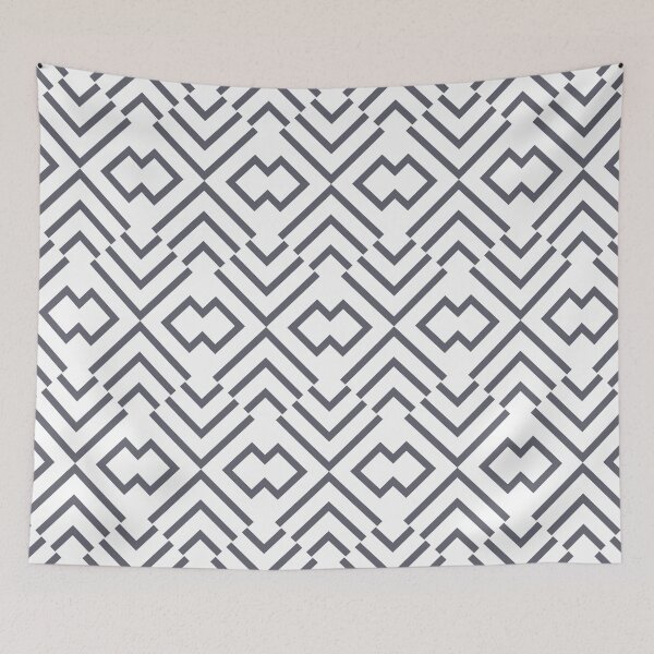 Item preview, Gray and White Abstract Art Deco Shape Pattern - Diamond Vogel 2022 Popular Color Blackwater 1320 designed and sold by ColorOfTheYears.