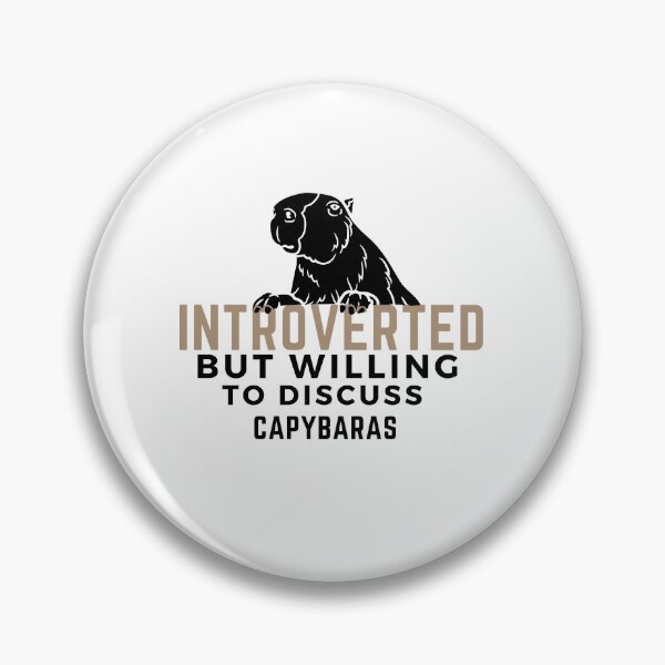 Item preview, Introverted but willing to discuss capybaras, birthday gift ideas, gift for friends, gift for boyfriend, gift for girlfriend designed and sold by oufa.