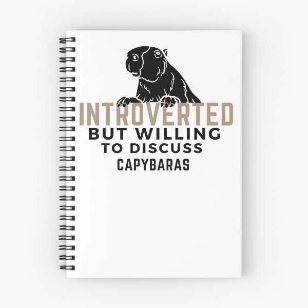 Item preview, Introverted but willing to discuss capybaras, birthday gift ideas, gift for friends, gift for boyfriend, gift for girlfriend designed and sold by oufa.