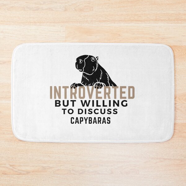 Item preview, Introverted but willing to discuss capybaras, birthday gift ideas, gift for friends, gift for boyfriend, gift for girlfriend designed and sold by oufa.