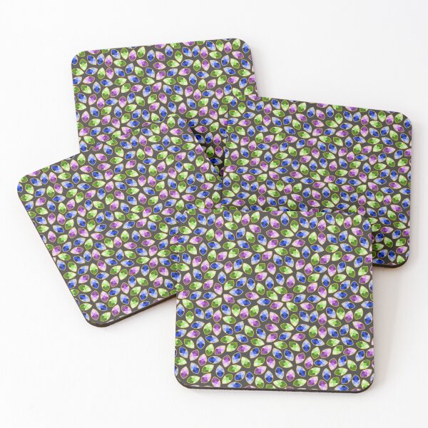 Item preview, Colorful sparkling diamonds on dark background designed and sold by Kasandraw.