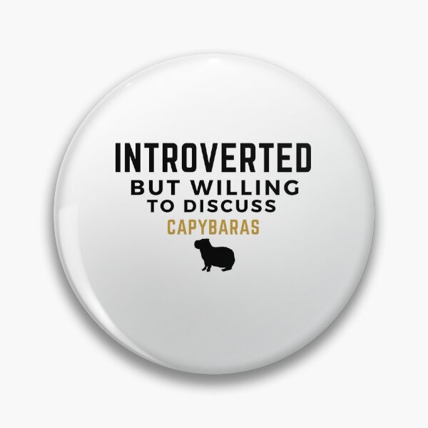 Item preview, Introverted but willing to discuss capybaras, birthday gift ideas, gift for friends, gift for boyfriend, gift for girlfriend designed and sold by oufa.