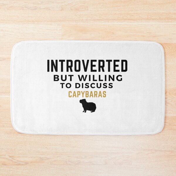 Item preview, Introverted but willing to discuss capybaras, birthday gift ideas, gift for friends, gift for boyfriend, gift for girlfriend designed and sold by oufa.