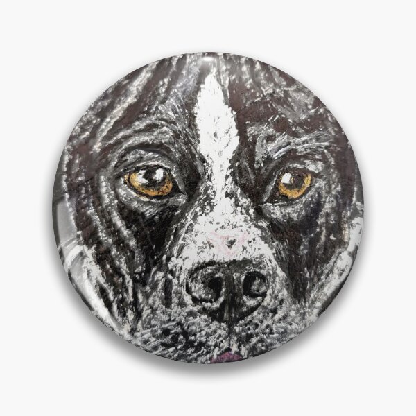 Item preview, staff, black and white staff, dog, dog painting, dog drawing, animal painting, staffie designed and sold by A-MBaranger.