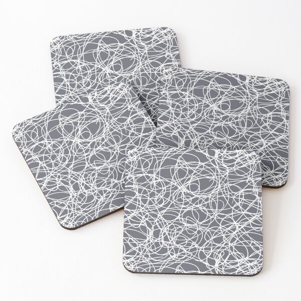 Item preview, Dark Gray and White Thick Scribble Mosaic Pattern - Diamond Vogel 2022 Popular Color Blackwater 1320 designed and sold by ColorOfTheYears.