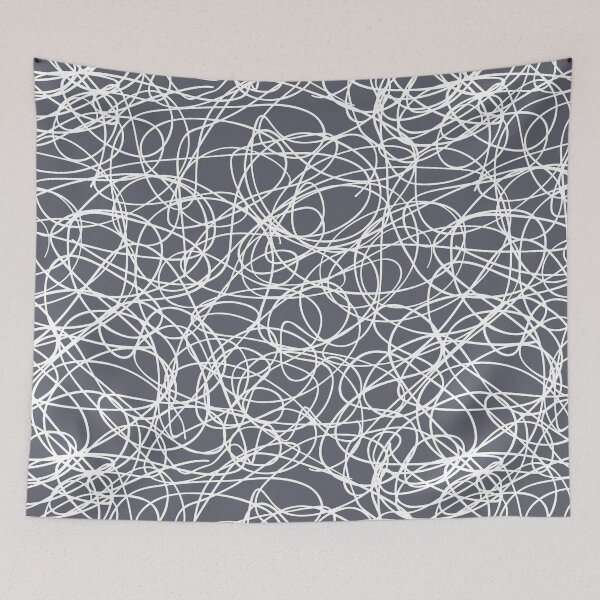 Item preview, Dark Gray and White Thick Scribble Mosaic Pattern - Diamond Vogel 2022 Popular Color Blackwater 1320 designed and sold by ColorOfTheYears.