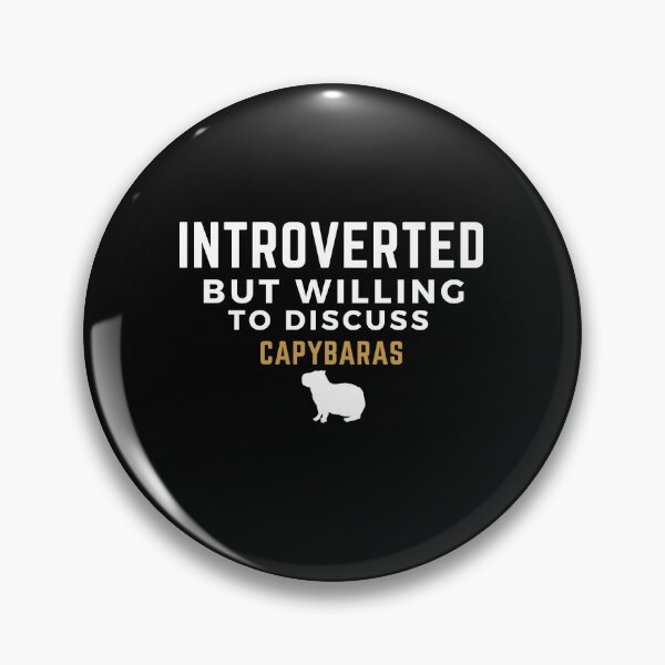 Item preview, Introverted but willing to discuss capybaras, birthday gift ideas, gift for friends, gift for boyfriend, gift for girlfriend designed and sold by oufa.