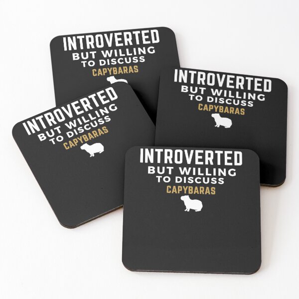 Item preview, Introverted but willing to discuss capybaras, birthday gift ideas, gift for friends, gift for boyfriend, gift for girlfriend designed and sold by oufa.