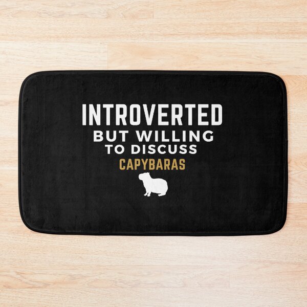 Item preview, Introverted but willing to discuss capybaras, birthday gift ideas, gift for friends, gift for boyfriend, gift for girlfriend designed and sold by oufa.