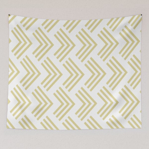 Item preview, Yellow and White Chevron Rhombus Arrow Pattern - Diamond Vogel 2022 Popular Color Fire Dance 0799 designed and sold by ColorOfTheYears.