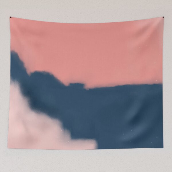 Item preview, Abstract Painting in Midnight Blue and Coral Pink designed and sold by kasamor.