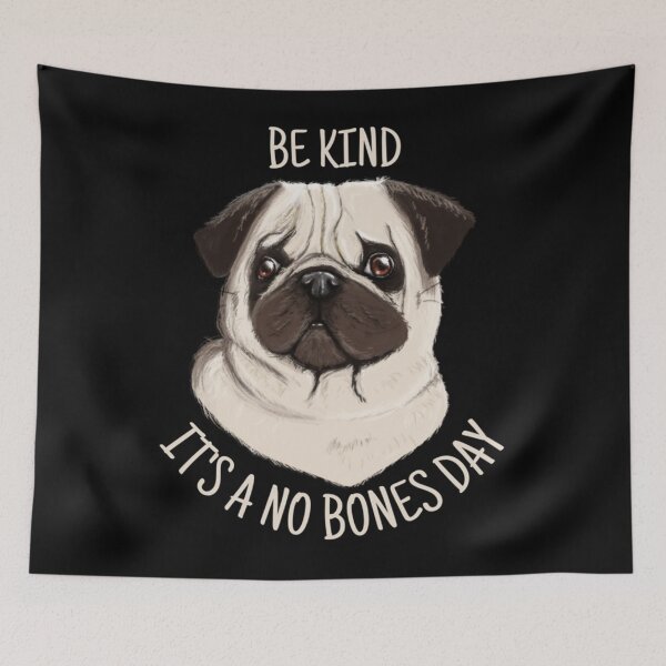 Item preview, BONES OR NO BONES - It's A No Bones Day Pug Pullover Hoodie designed and sold by HopkinsIngram.
